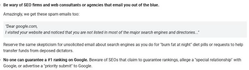 Google Search Central-richtlijn over een SEO inhuren: niemand kan een eerste plaats in Google garanderen